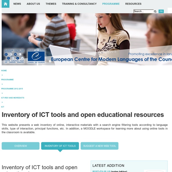 ECML-Programme > Programme 2012-2015 > ICT-REV and moreDOTS > ICT