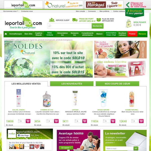 Boutique en ligne bio, produits écologiques, produits biologiques - Leportailbio