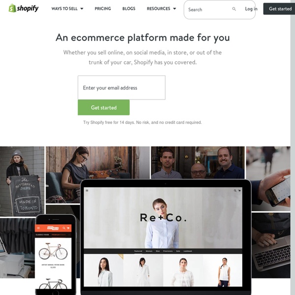 Ecommerce Software, Online Store Builder, Website Store Hosting Solution- Free 30 Day Trial by Shopify.