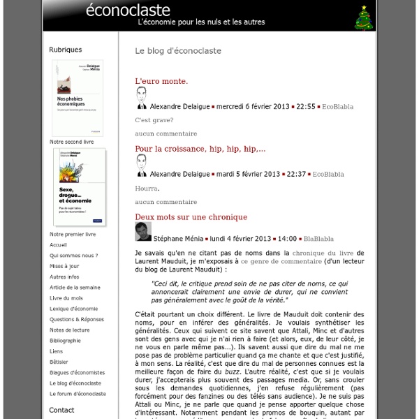 Econoclaste - Le blog d\'econoclaste