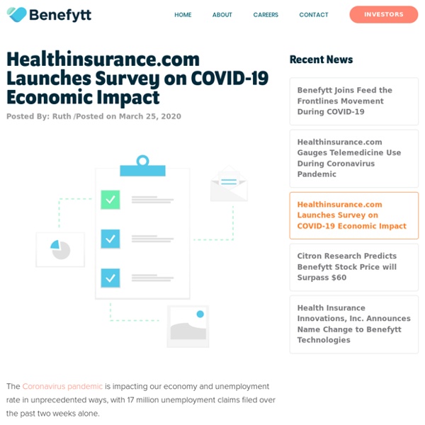 COVID-19 Economic Impact [HealthInsurance.com Survey]