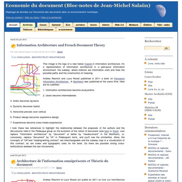 Economie du document (Bloc-notes de Jean-Michel Salaün)
