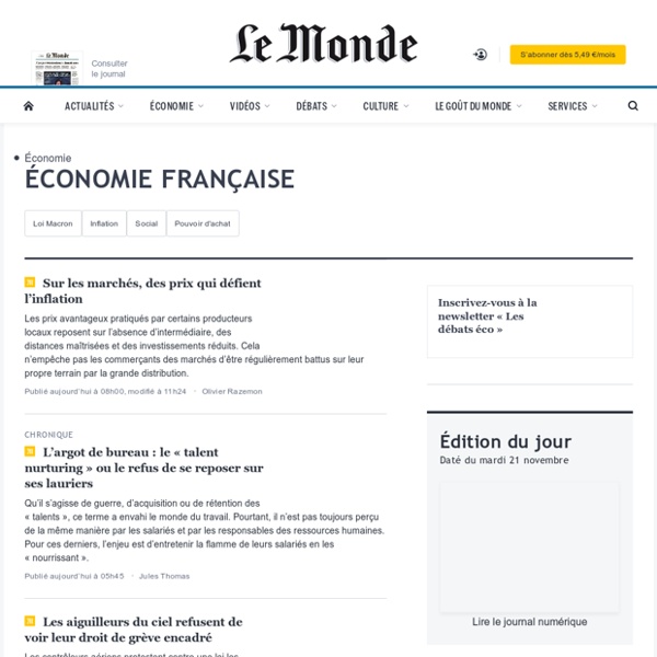 Économie française - Actualités, vidéos et infos en direct