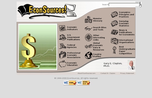 EconSources - Your one-stop portal for the best economic information on the web!