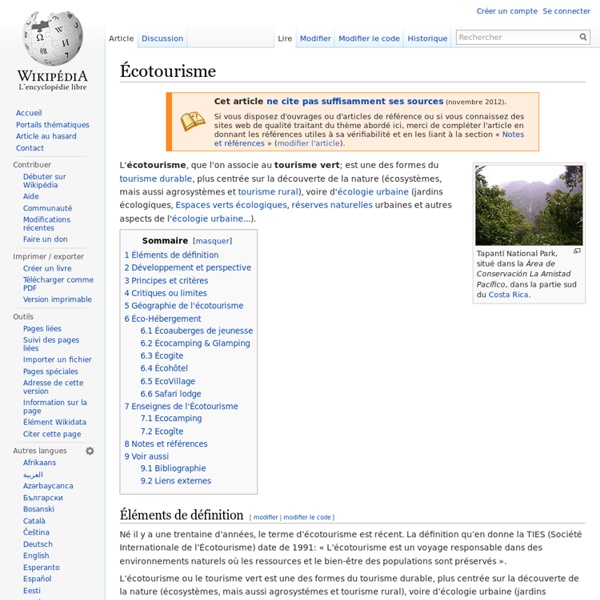 Écotourisme