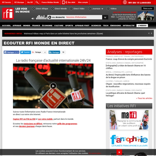 Ecouter RFI Monde en direct