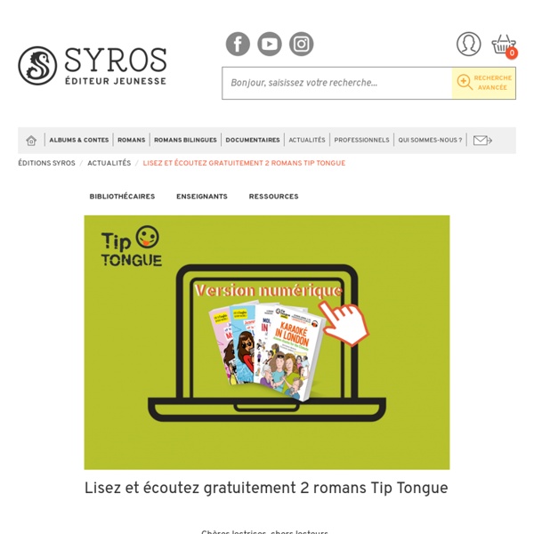 Lisez et écoutez gratuitement 2 romans Tip Tongue