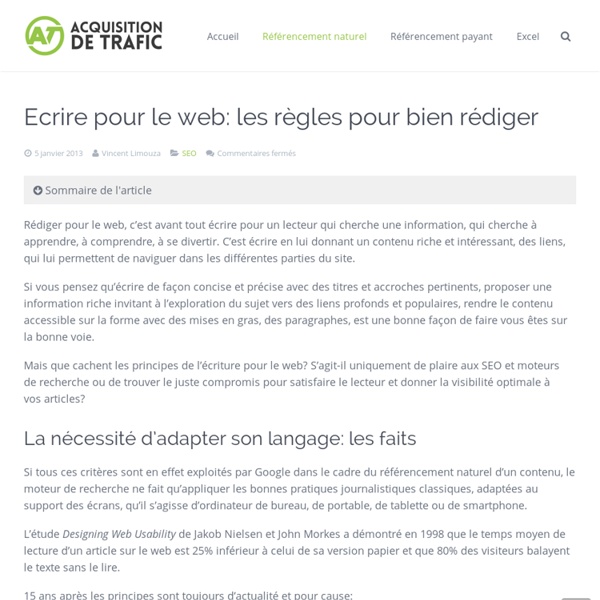 Écrire pour le web: les règles pour bien rédiger