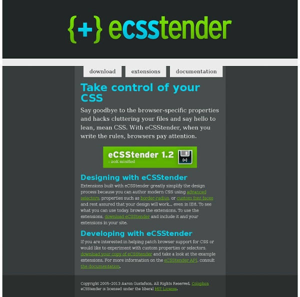 #eCSStender.org { content: "Homepage"; }