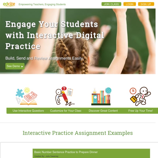 Edcite Common Core Practice Assignments- Create your own