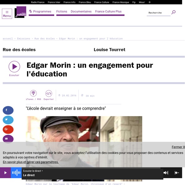 Edgar Morin : un engagement pour l'éducation