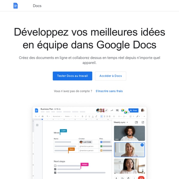 Google Docs vous permet de créer et de modifier des documents en ligne gratuitement