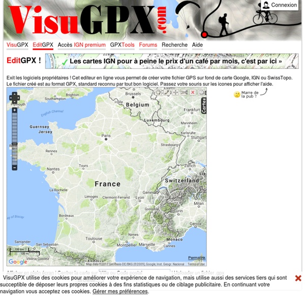 EditGPX - Créez vos fichiers GPS en ligne sur IGN