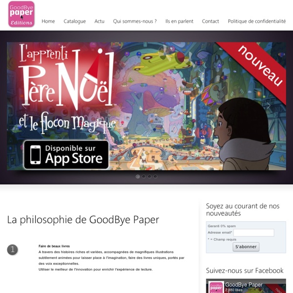 Goodbye Paper éditions – Maison d'édition numérique pour iPad et tablettes