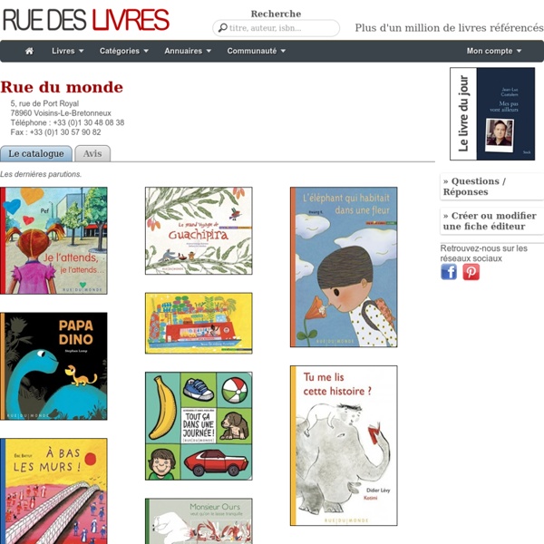 Editeur > Rue du monde > Tous les livres