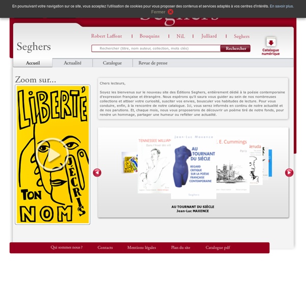 Editions Seghers - Accueil du site