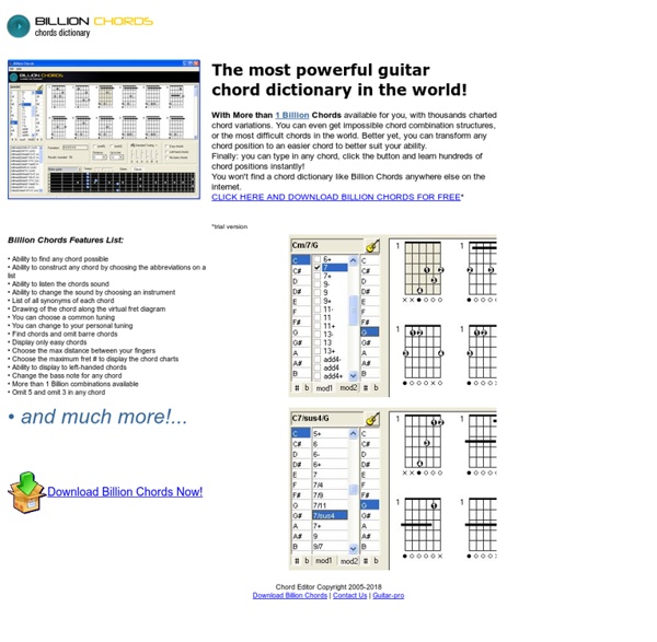 Chord Editor - Billion Chords, 1 Billion Chord Charts