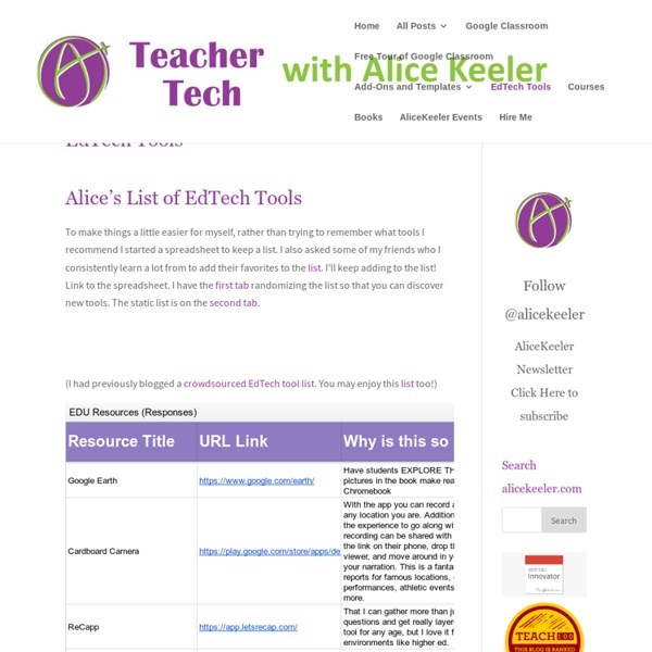 EdTech Tools - Teacher Tech