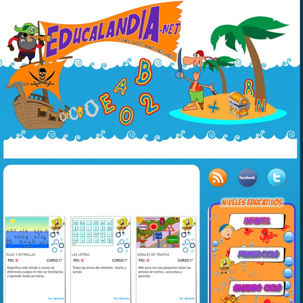 EDUCALANDIA.NET Recursos y enlaces educativos para alumnos de primaria, profesores y padres. Educacion infantil y primaria
