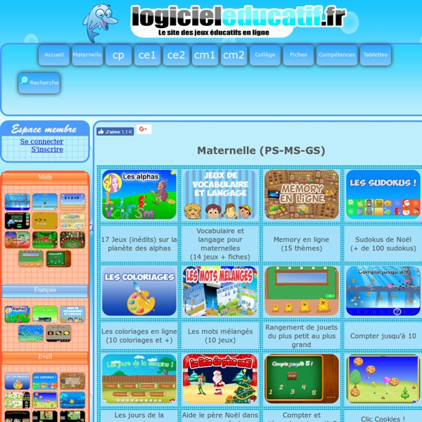 Jeux éducatifs gratuits en ligne maternelle