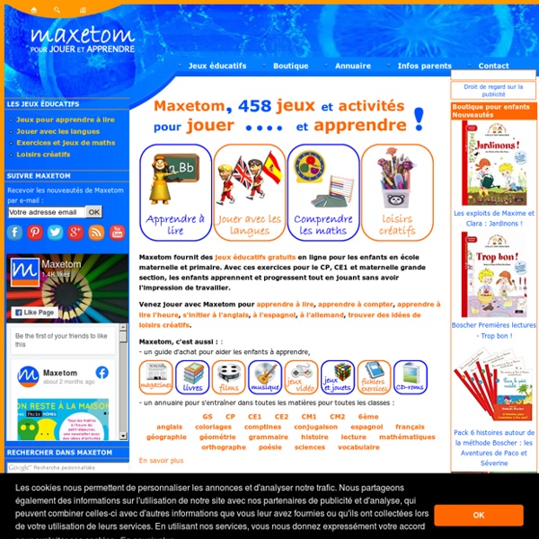 Jeux Educatifs pour Ecole primaire CP CE1 Maternelle GS