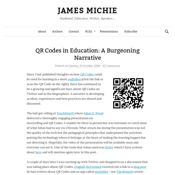 QR Codes in Education: A Burgeoning Narrative