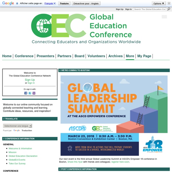 The Global Education Conference Network - GlobalEdCon: Connecting Educators and Organizations Worldwide