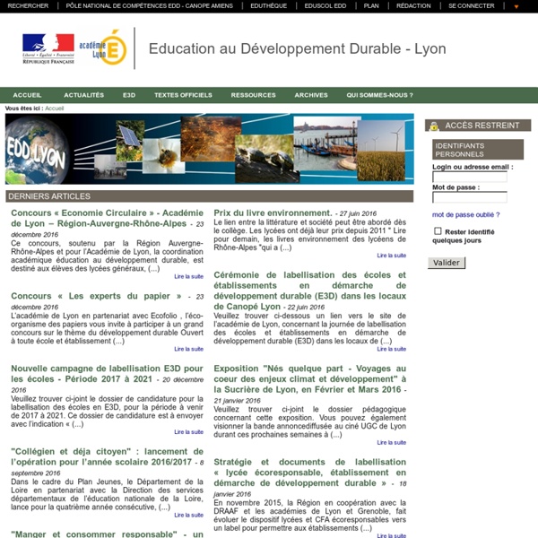 Education au Développement Durable - Lyon