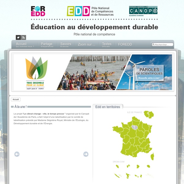 Éducation au développement durable - Accueil