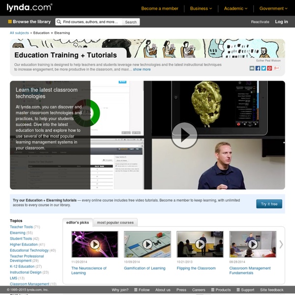 Education Video Courses and Tutorials from lynda.com