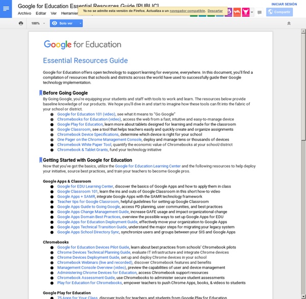 Google for Education Professional Development Guide [PUBLIC]