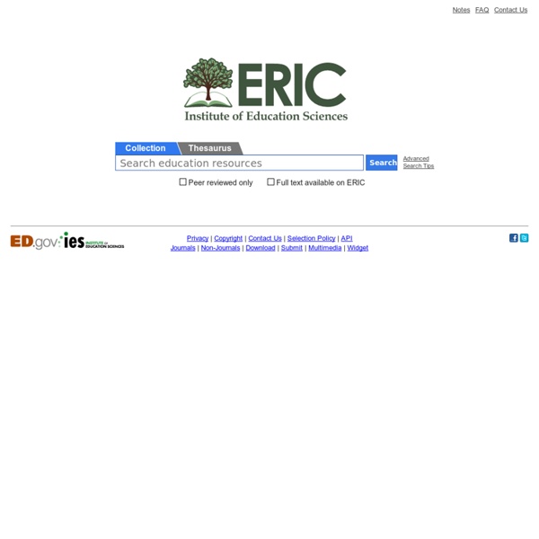 ERIC - Education Resources Information Center JOURNALS