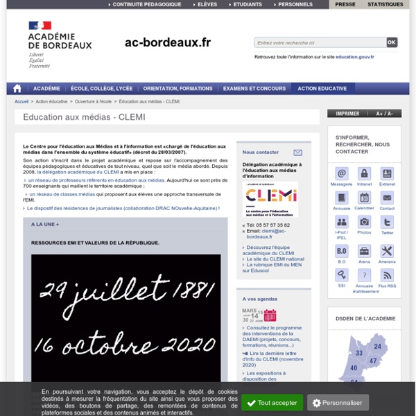 Education aux médias - CLEMI - ac-bordeaux.fr