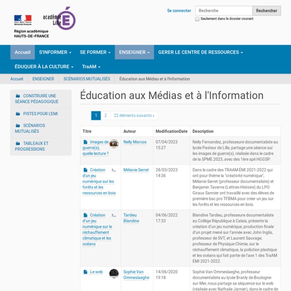 Éducation aux Médias et à l'Information — Site Prof-doc