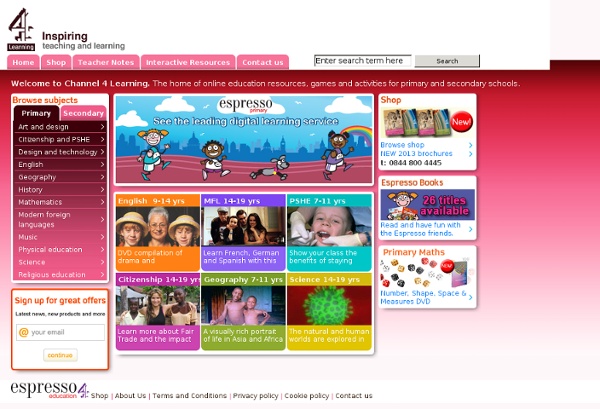 Channel 4 learning - online education resources and activities for schools