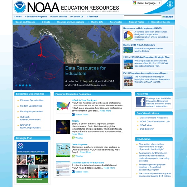 NOAA Education Resources Website