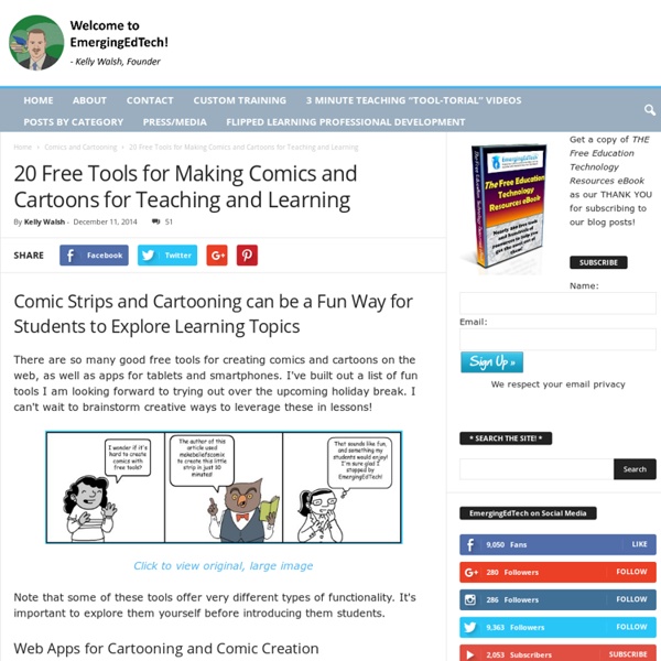 20 Free Tools for Making Comics and Cartoons for Teaching and Learning
