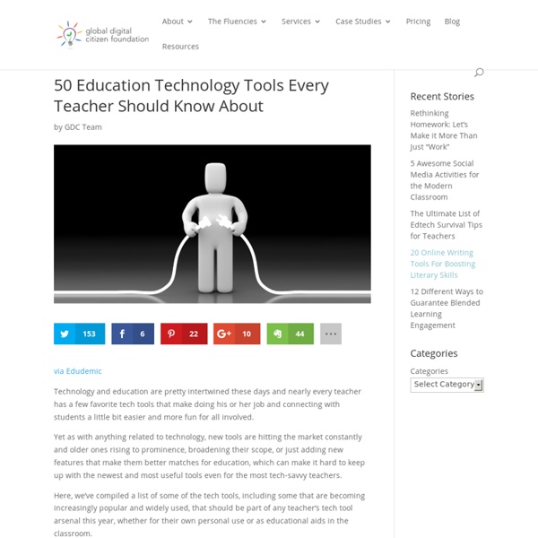 50 Education Technology Tools Every Teacher Should Know About