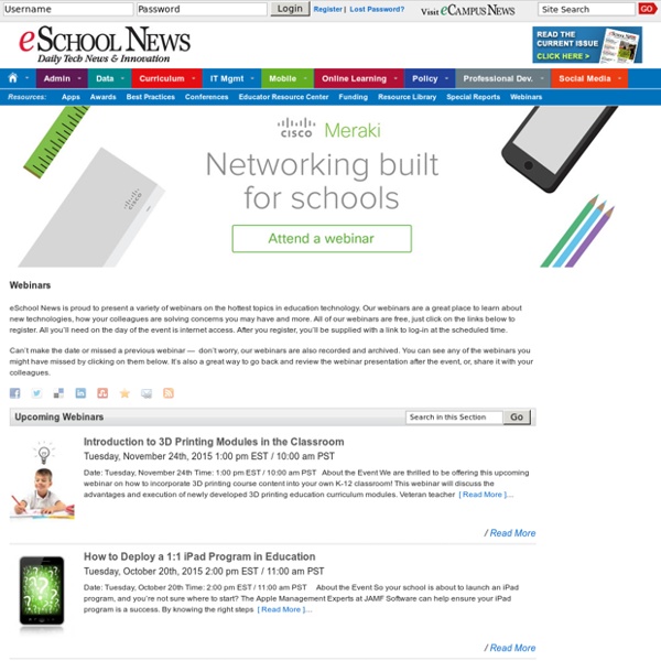 School and Education Technology Webinars