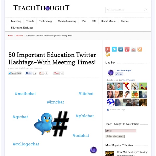 The 50 Best Education Twitter Hashtags