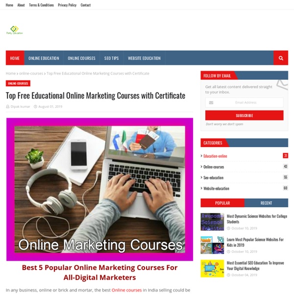 Top Free Educational Online Marketing Courses with Certificate