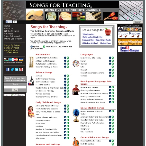 Educational Songs & Children's Music from Songs for Teaching®