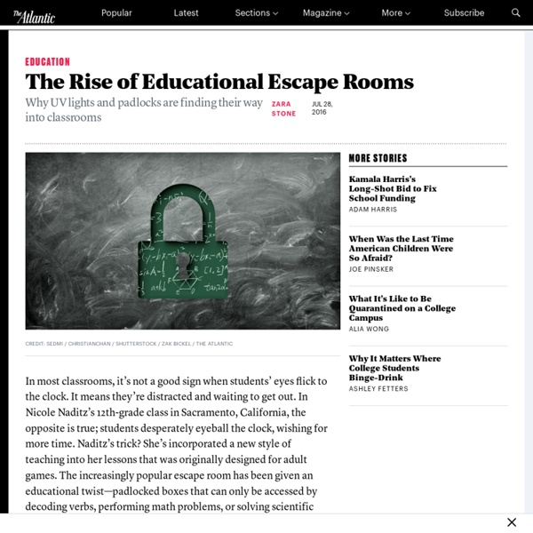 Educational Escape Rooms Engage Students with Innovative Puzzles and Tasks - The Atlantic
