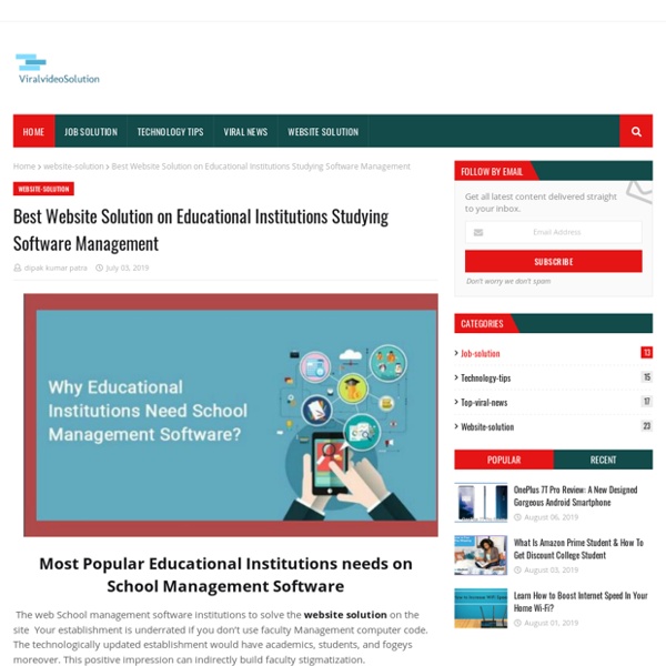 Best Website Solution on Educational Institutions Studying Software Management