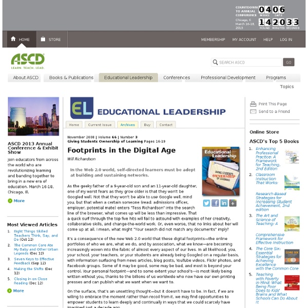 Giving Students Ownership of Learning:Footprints in the Digital Age