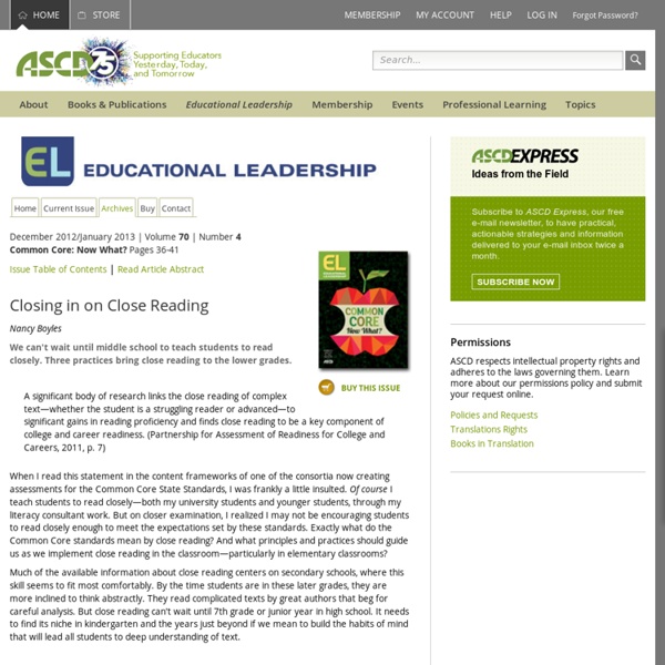 Close Reading