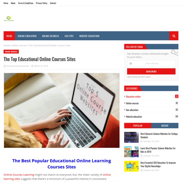 The Top Educational Online Courses Sites