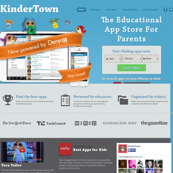 Kindertown / Find the Best Educational Apps for Preschoolers