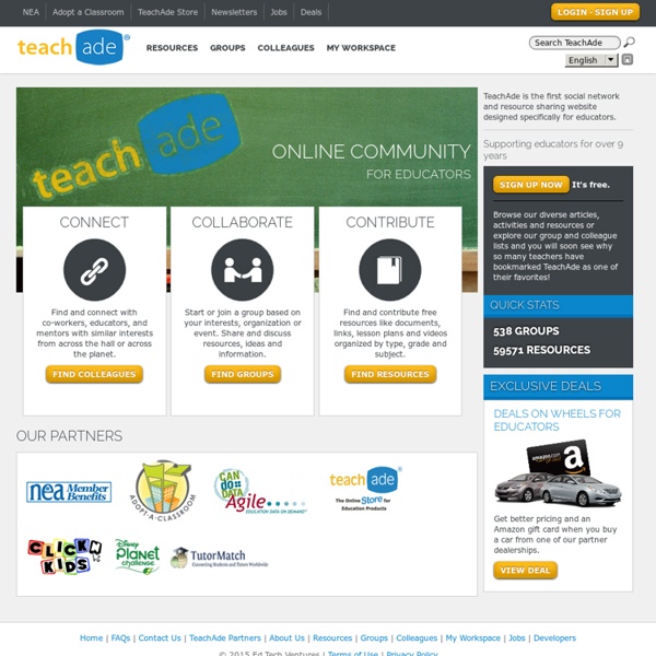 TeachAde - Free Educational Resources for Educators and Teachers