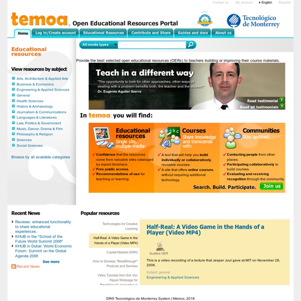 Temoa : Open Educational Resources (OER) Portal